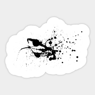 Splattered Ink Dots Creative Art Sticker